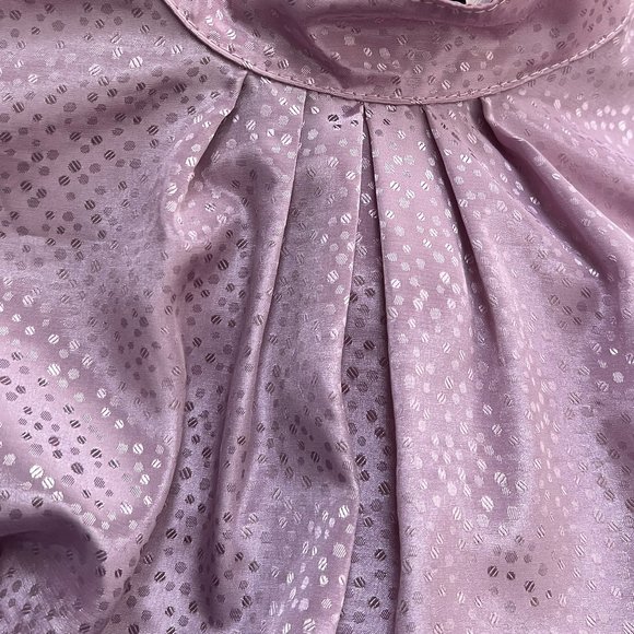 Vintage Polka Dot Belted Midi Dress Mock Neck Preppy Secretary Mid Century MCM - Picture 5 of 8